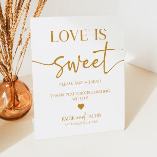 Signe De Table Table Élégante de Mariage L'Amour est une Friandis