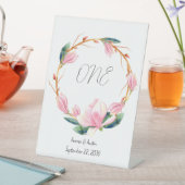 Signe De Table Table Magnolias Rose (In SItu)