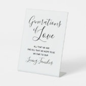 Signe De Table Table Mariage Génération D'Amour (Recto)