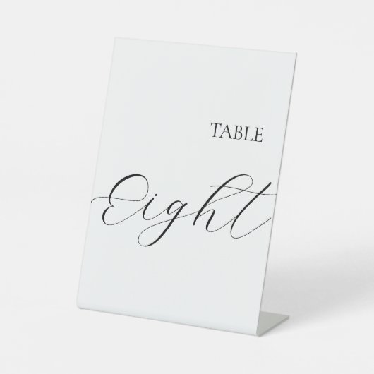 Signe De Table Table Numéro Huit (Recto)