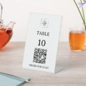 Signe De Table Table numéro QR Code de la table du restaurant Caf (In SItu)