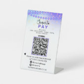 Signe De Table ~* Table Tente PAYE QR Code Tabletop Pedestal Sign (Recto)