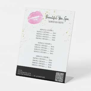 Signe De Table *~* Table Tente PINK LIPS Tablette SIGNE POUSSIÈRE