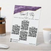 Signe De Table *~* Tableau 4 PAIEMENTS QR Tableau Tente Améthyste (In SItu)