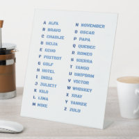 Tableau alphabétique phonétique de l'OTAN - Code t