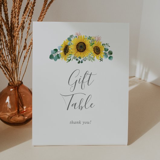 Signe De Table Tableau cadeau Eucalyptus de tournesol rustique