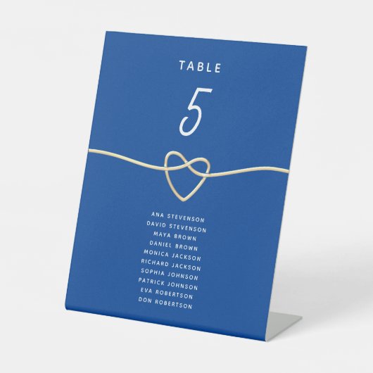 Signe De Table Tableau de disposition de mariage simple (Recto)
