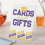 Signe De Table Tableau de graduation Purple & Gold Cartes & Cadea (In SItu)