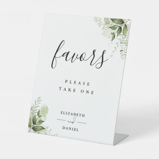 Signe De Table Tableau de la verdure fleurie moderne (Recto)