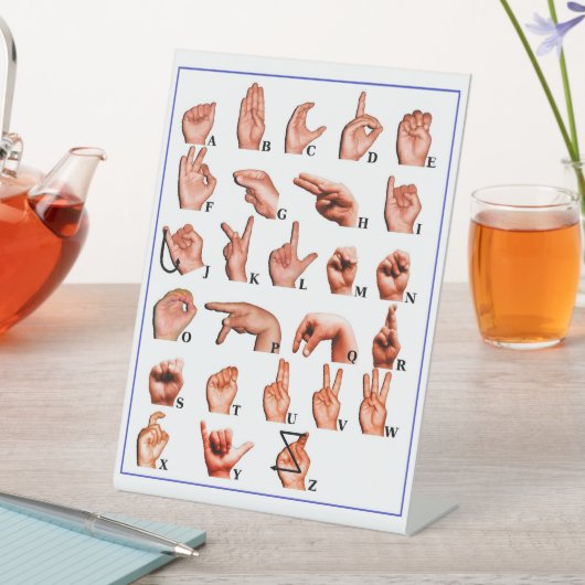 Signe De Table Tableau de l'alphabet de la langue américaine, App (In SItu)