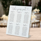 Signe De Table Tableau de sièges noir et blanc Numéro de table