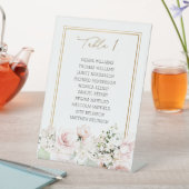 Signe De Table Tableau Mariage des roses roses rose Numéro de tab (In SItu)