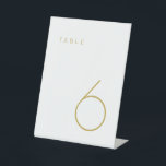Signe De Table Tableau minimaliste moderne Gold et blanc<br><div class="desc">Ce numéro de table minimaliste moderne est parfait pour les numéros de table mariages ou n'importe quel numéro de table de partie. Entièrement personnalisable ! **VEUILLEZ NOTER : Pour commander, il vous suffit d'ajuster votre numéro de table et d'ajouter chaque numéro à votre panier séparément. Vérifiez ensuite une fois que...</div>