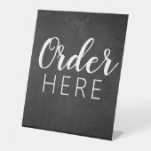 Signe De Table Tableau noir et blanc | Commande de camion aliment (Recto)