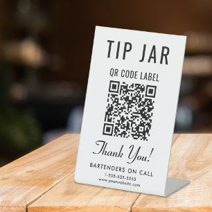 Signe De Table Tablet PC Code QR Jar Conseil