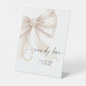 Signe De Table Tablette de chocolat Perle et Ruban (Recto)