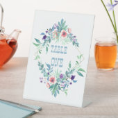 Signe De Table Tablette florale rose et violet (In SItu)