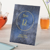 Signe De Table Tablette Navy Sky Gold Stars (In SItu)