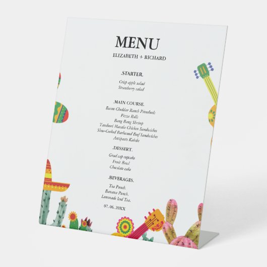 Signe De Table Taco bout love couple douche Fête des mariées (Recto)