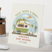 Signe De Table Taco Bout Un Baby shower Vert Neutre Bébé (In SItu)