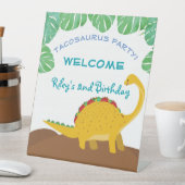 Signe De Table Tacosaurus fête d'anniversaire - dinosaure et taco (In SItu)
