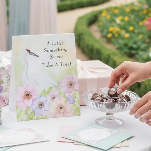 Signe De Table Take a Sweet Whooping Crane Anemones 