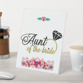 Signe De Table Tante Florale De La Mariée (In SItu)