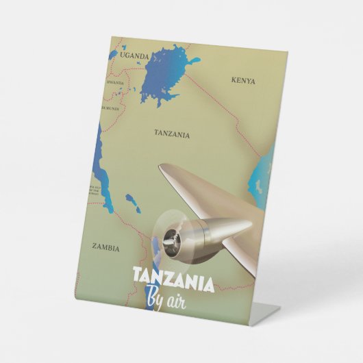 Signe De Table Tanzanie par carte aérienne (Recto)