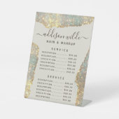 Signe De Table Tarif de service de paillettes de script de signat (Recto)