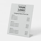 Signe De Table Tarif minimum du logo d'entreprise personnalisé en (Recto)