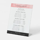 Signe De Table Tarification des services commerciaux rose lumineu (Recto)