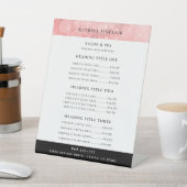 Signe De Table Tarification des services commerciaux rose lumineu (In SItu)