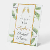 Signe De Table Tchin à l'amour Fête de mariage botanique  (Recto)