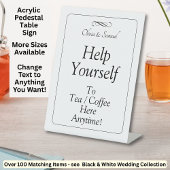 Signe De Table Tea Coffee Table Black White Infinity Scroll