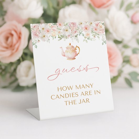 Signe De Table Tea Party Baby Shower Guess How Many