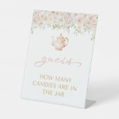 Signe De Table Tea Party Baby Shower Guess How Many (Recto)