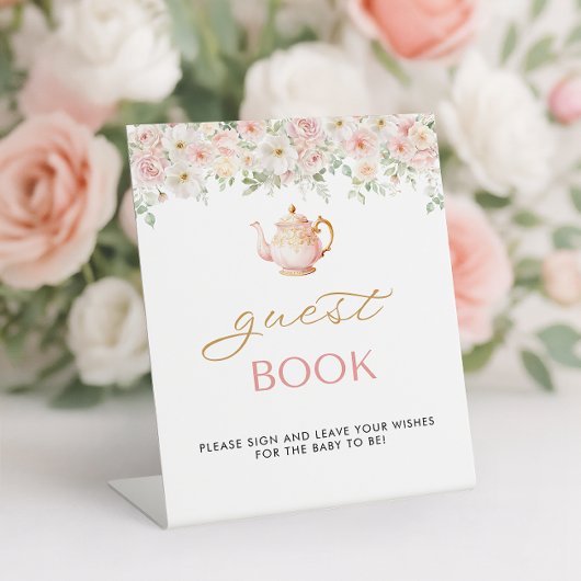Signe De Table Tea Party Baby Shower Guest Book