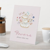 Signe De Table Tea Party rose favorise le guéridon (In SItu)