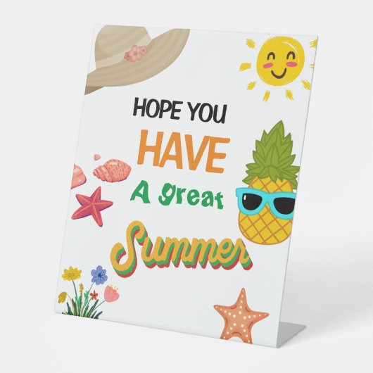 Signe De Table Teacher Appréciation party Sunshine Merci (Recto)