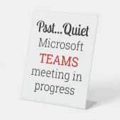 Signe De Table Teams Meeting In Progress (Recto)