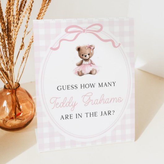 Signe De Table Teddy Bear Baby Shower How Many Teddy Grahams
