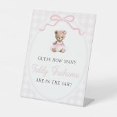 Signe De Table Teddy Bear Baby Shower How Many Teddy Grahams (Recto)