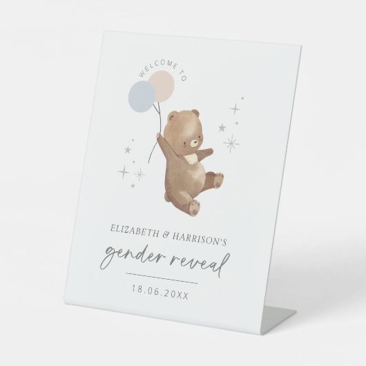 Signe De Table Teddy Bear Balloons Genre Reveillez Affiche de bie (Recto)