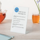 Signe De Table Télévision pour invité Visiteur Instructions de lo (In SItu)