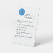 Signe De Table Télévision pour invité Visiteur Instructions de lo (Recto)