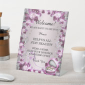 Signe De Table Tendance violet floral chic sécurité Mariage (In SItu)