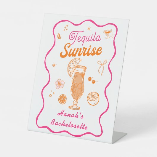 Signe De Table Tequila Sunrise Bachelorette (Recto)