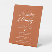 Signe De Table Terracotta Calligraphie Mariage En Souvenir Affect (Recto)