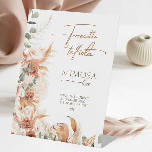 Signe De Table Terracotta et Tequila Mimosa Bar Fête des mariées