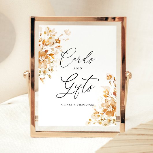 Signe De Table Terracotta Floral Cards & Gifts Wedding Table